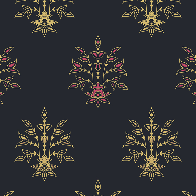 Vector Golden Rose Seamless Pattern