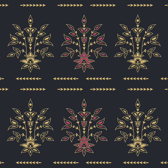 Vector Golden Rose Seamless Pattern