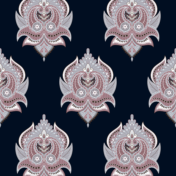 Seamless vintage damask Design