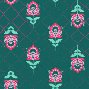 Seamless Indian Mughal Flower Motif