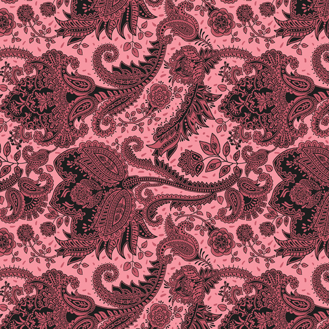 Light Pink Paisley Print Seamless Pattern Design